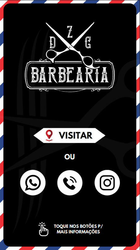 Cartão de Contato — ZDC Barbearia