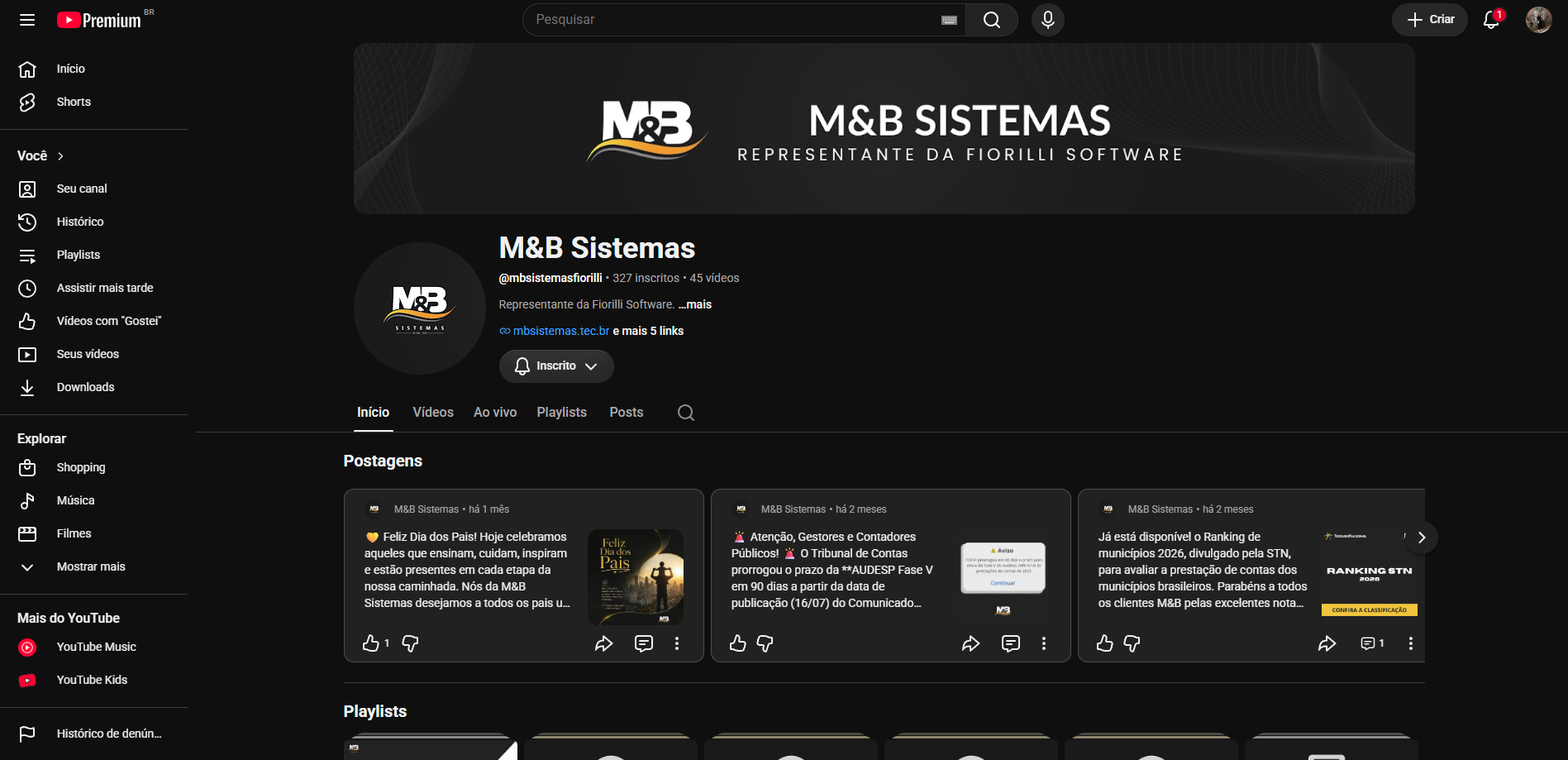 M&B Sistemas — YouTube
