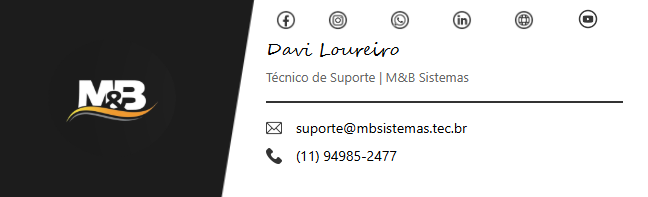 Assinatura de E-mail — M&B Sistemas